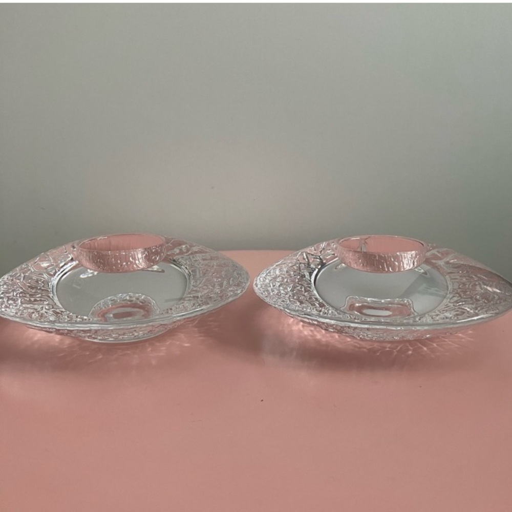 (2) Orrefors Discus Tealight Holders - Picture 2 of 3